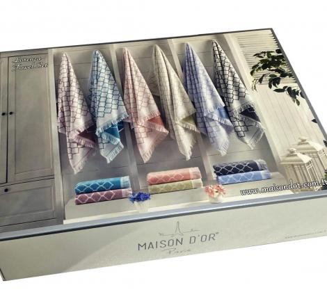 Комплект  полотенец  50x100-85x150 Maison D'or &quot;LORENZA&quot;, фиолетовый