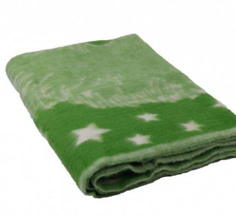 Одеяло Полушерстяное Ежик зеленый, 100x140