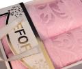 Набор бамбуковых полотенец EFOR &quot;OTTOMAN&quot; (50*90,70*140), нежно-розовый