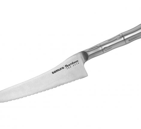 Нож кухонный &quot;Samura Bamboo&quot; для замороженных продуктов 196 мм, AUS-8 (с тату)