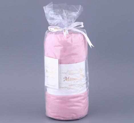 Простыня на резинке махровая с наволочками &quot;Maison D'or&quot; DUZ (грязно-розовый), 180х200