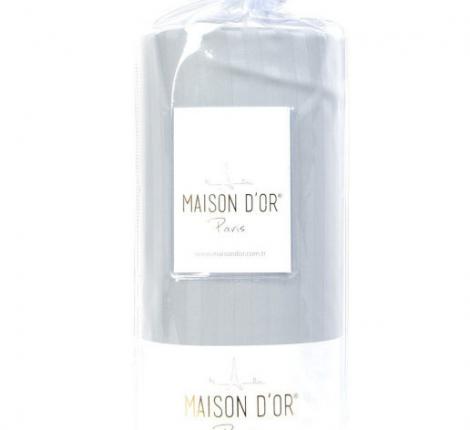 Простыня на резинке с наволочками &quot;Maison D'or&quot; Страйп-сатин (серый), 100х200