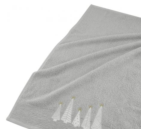 Полотенце Arya с вышивкой Рождество 50x90 Snowing, Серый