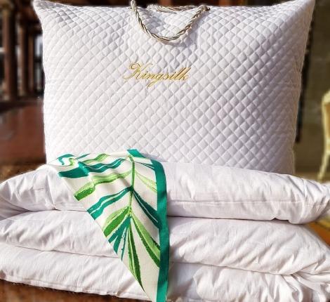 Одеяло шёлковое Kingsilk Premium всесезонное, 200х220 (белый)