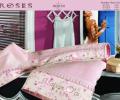 Комплект полотенец со стразами 30x50-50x100-70x140 Maison D'or &quot;ROSES&quot;, розовый