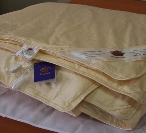 Одеяло шёлковое Elisabette Люкс всесезонное, 160x210 (бежевый)