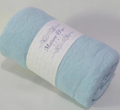 Простыня на резинке махровая с наволочками &quot;Maison D'or&quot; JAKARLI (голубой), 180х200