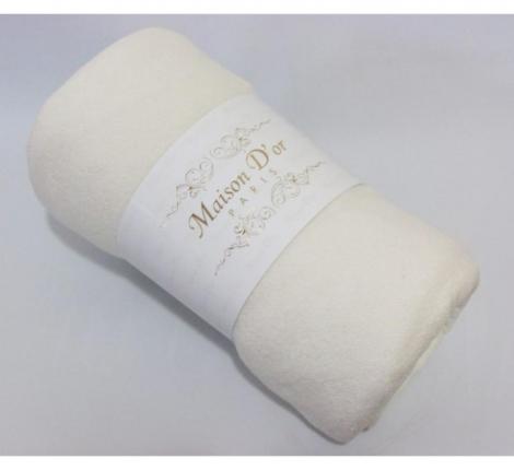Простыня на резинке махровая с наволочками &quot;Maison D'or&quot; DUZ (кремовый),180х200