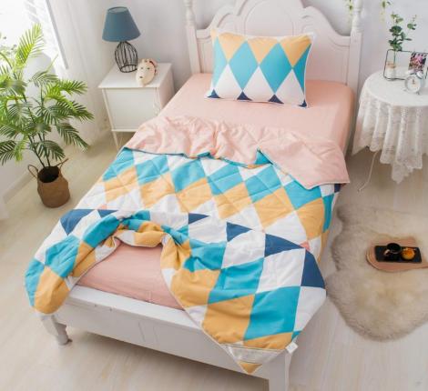 Постельное белье детское с одеялом &quot;Sofi de Marko&quot; Ромбики (цветной) Сатин, 1,5 спальный