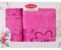 Комплект махровых полотенец в коробке 30x50+50x90+70x140 Hobby &quot;DORA&quot;, розовый