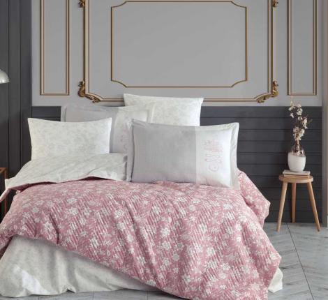 Постельное бельё с покрывалом Hobby Home &quot;EMPRIME CARMEN&quot; (сухая роза), 1,5 спальный