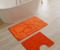Набор ковриков ля ванной и туалета (60*50/60*100) KRUG, оранжевый
