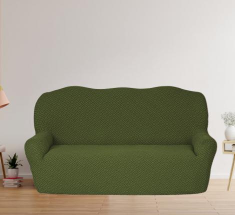 Чехол на 3-х местный диван Karteks &quot;Классика&quot; KAR 011-09, зелёный