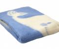 Одеяло Полушерстяное Кит голубое, 100x140