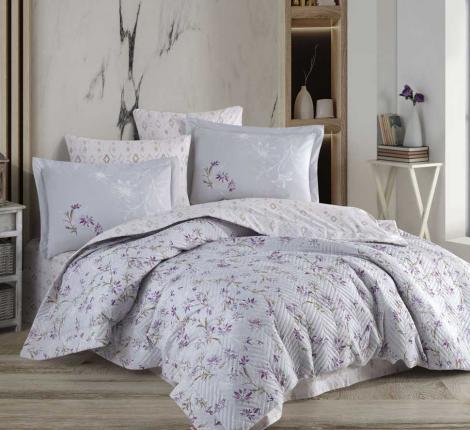 Постельное бельё с покрывалом Hobby Home &quot;EMPRIME JARDIN&quot; (фиолетовый), 1,5 спальный