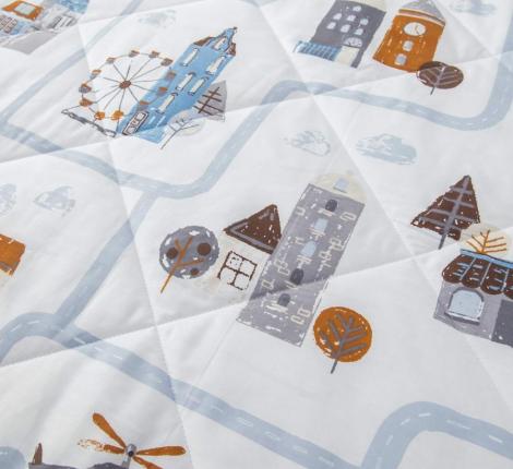 Постельное белье детское с одеялом &quot;Sofi de Marko&quot; Город Эмбер Сатин, 1,5 спальный