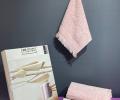 Комплект махровых полотенец 30x50-50x100-70x140 Maison D'or &quot;NEW FLORA&quot;, пыльная роза