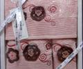 Комплект махровых полотенец  30x50-50x100-70x140 Maison D'or &quot;CRAFT&quot;, грязно-розовый
