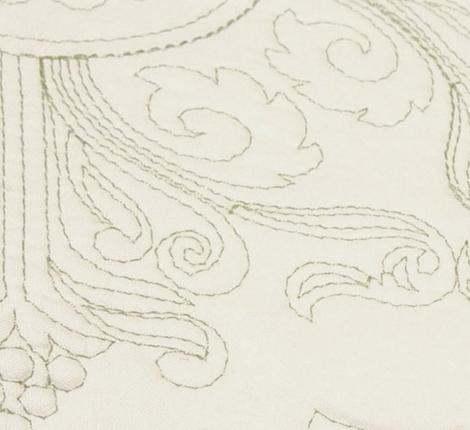 Покрывало &quot;Lux Cotton&quot; вышивка Фисташковое барокко 240х240, 2 нав.(50х70)