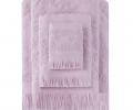 Полотенце махровое Arya с бахромой Isabel Soft 70х140, Пудра