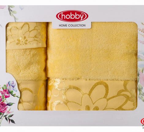 Комплект махровых полотенец в коробке 30x50+50x90+70x140 Hobby &quot;DORA&quot;, желтый
