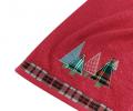 Полотенце Arya с вышивкой Рождество 50x90 Trees, Красный