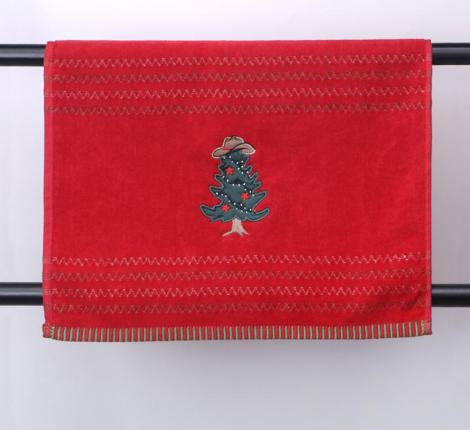 Полотенце Arya с вышивкой Рождество 40x60 Jangle, Красный