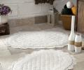 Набор ковриков для ванной &quot;MODALIN&quot; кружевной MERIT 50x80 + 45x60 см 1/2, Кремовый
