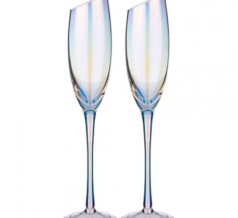 Набор бокалов для шампанского 2 штуки &quot;DAISY RAINBOW&quot; 180 мл