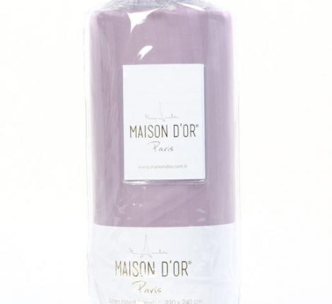 Простыня на резинке с наволочками &quot;Maison D'or&quot; Страйп-сатин (фиолетовый), 100х200