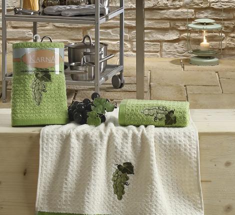 Кухонные полотенца &quot;KARNA&quot; LEMON 45x65 1/2 Зеленый, V1