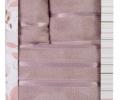 Комплект махровых полотенец в коробке 30x50+50x90+70x140 Hobby &quot;DOLCE&quot;, светло-лиловый