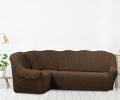 Чехол на 3-х местный угловой диван Karteks &quot;Классика&quot; KAR 008-05, светло-коричневый