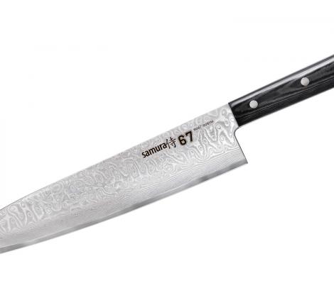 Нож кухонный &quot;Samura Damascus 67&quot; Гранд Шеф 240 мм, Микарта