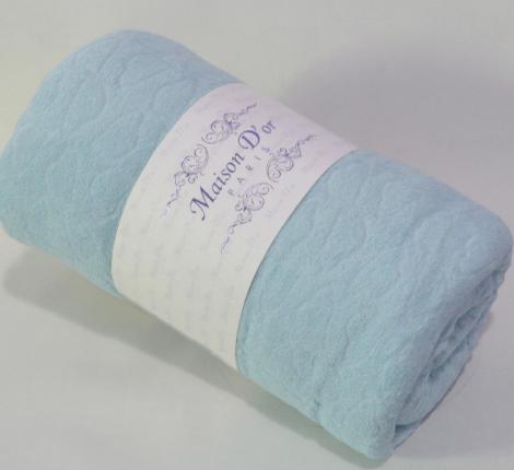 Простыня на резинке махровая с наволочками &quot;Maison D'or&quot; JAKARLI (голубой), 100х200