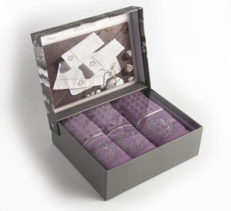 Салфетки вафельные со стразами Maison D'or &quot;BRISE APONE&quot; 40х60-3шт., фиолетовый