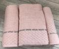 Набор махровых полотенец PUPILLA &quot;MONET&quot; 50х80+50х90+70х140, Розовый