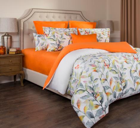 Постельное бельё SANTALINO &quot;ГАРМОНИКА&quot; оранжевый, 1,5 спальный (70х70-2шт.)