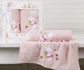 Комплект полотенец &quot;KARNA&quot; детский BAMBINO-BUNNY 50x70-70х120 см , Розовый