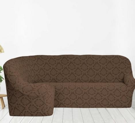 Чехол на 3-х местный угловой диван Karteks &quot;Классика&quot; KAR 012-05, светло-коричневый