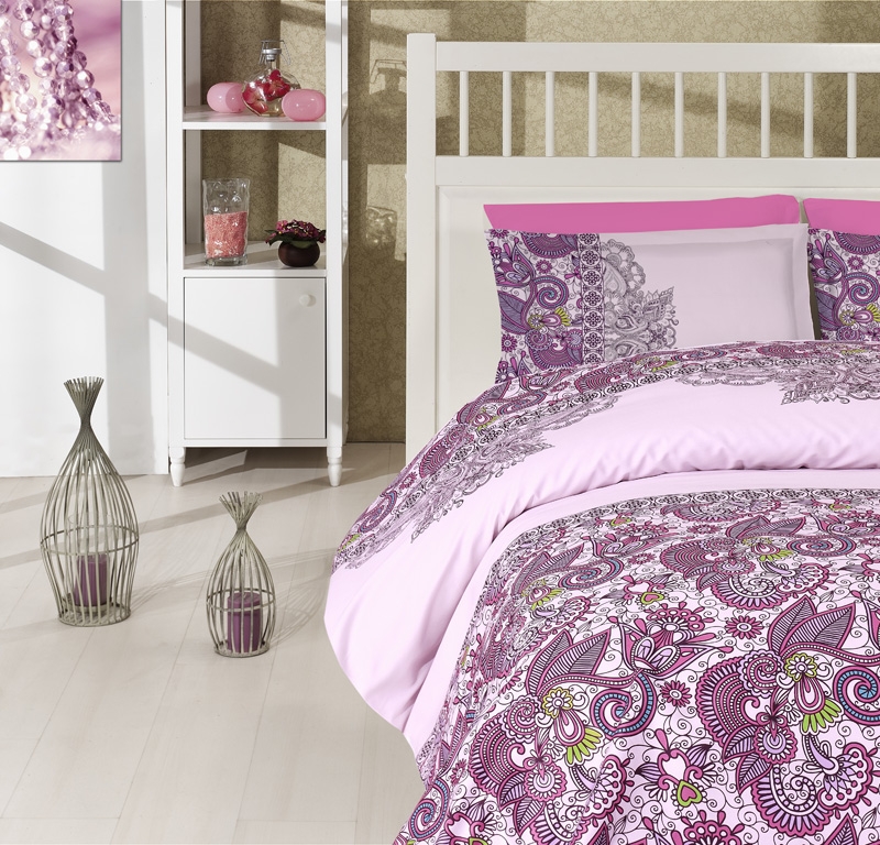 Купить Постельное Белье Сатин Розовый