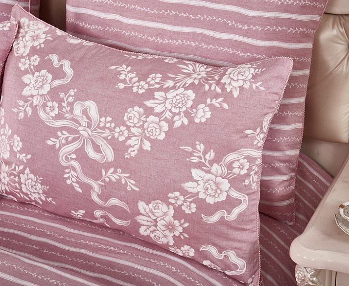 Купить Постельное Белье Сатин Розовый