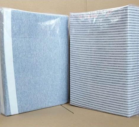 Простыня на резинке "OXYGEN", 160х200 (синий меланж)