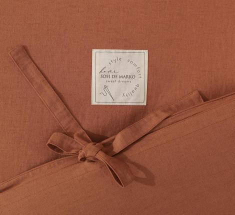 Постельное белье "Sofi de Marko" Аредель (терракот) Лён, Евро
