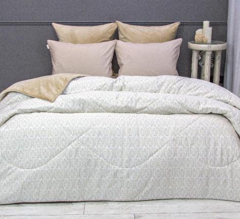 Постельное белье с одеялом "Kazanov.A." Массимо (бежевый) Велюр/Egypt Cotton, 1,5 спальный