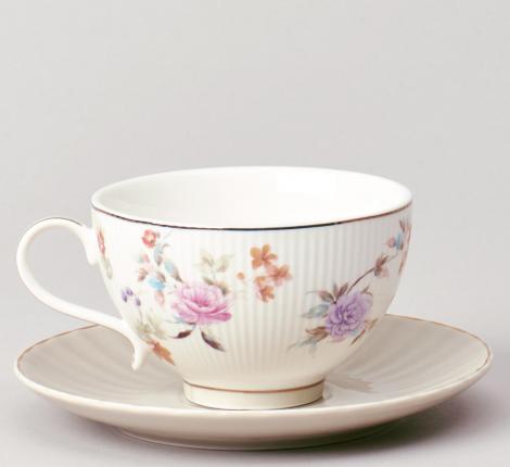 Чайный набор "ВРЕМЕНА ГОДА" 42-575 на 6 персон, 12 предметов (250 мл), серый