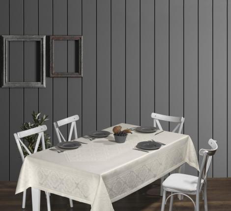 Скатерть "DO&CO" броде жаккард 160х220 ROMA, кремовый