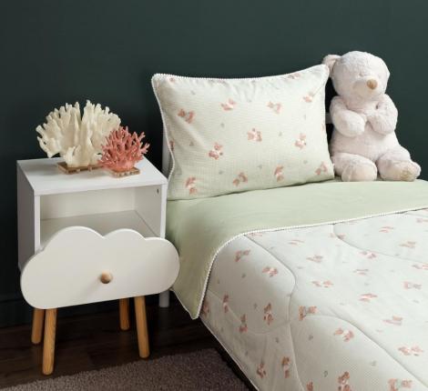 Постельное белье детское с одеялом "Sofi de Marko" Паддингтон (светло-зеленый) Сатин, 1,5 спальный