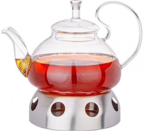 Чайник заварочный на подставке для подогрева "AGNESS" 887-255, 800 мл