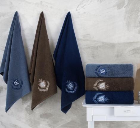 Набор махровых полотенец  AMBIELLA 50х90+70х140, тёмно-синий